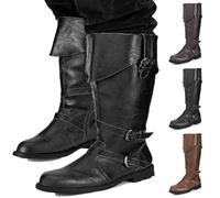 Générique Bottes De Chevalier De Mode Vintage, Bottes Renaissance, Bottes Pirates Médiévales, Bottes Gothiques pour Hommes Et Femmes Tirant Le Mollet, pour Halloween Vetement