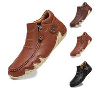 Générique Bottes de Conduite pour Homme - Bout Large - Soutien de la Voûte Plantaire - Imperméables - Antidérapantes - Confortables - pour Tous Les Jours et Les Voyages