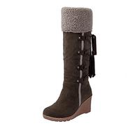 Générique Bottes De Neige Femme Fourrées Chaude Imperméable Bottines Confortable Antidérapante Chaude Chaussures Repousse La Neige Fondue Latérale Zip Bottes Automne Hiver Randonnée, W nd