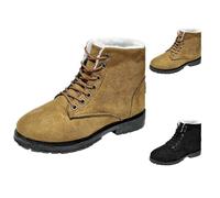 Générique Bottes De Neige Femme Fourrure, Bottines Femme Plates Hiver, Bottine À Lacets Botte D'Extérieur Antidérapante Bottes Moumoute Chaud Boot Grande Taille Chaussure Mollets Fins Bottine