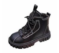 Générique Bottes De Neige Fille Bottines Confortable Avec Doublure Chaude Garçons Filles Hiver Moon Boots Chaussures D'Hiver Chaudes Chasse Garçon Confortables Outdoor Taille (Le noir,33)