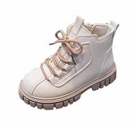 Générique Bottes De Neige Fille Bottines Confortable Avec Doublure Chaude Garçons Filles Hiver Moon Boots Chaussures D'Hiver Chaudes Chasse Garçon Confortables Outdoor Taille (Blanc,28)