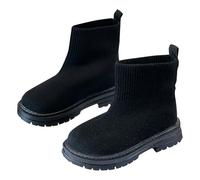 Générique Bottes De Neige Hiver Fille Bottines Élégantes Pour Les Tout-Petits Filles Antidérapant Sole Souple Bottine Chaussures Boots Talons Randonnée Outdoor D'Escalade (Le noir,26.5)