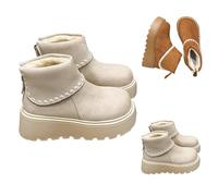 Générique Bottes de Neige pour Femmes Classiques Botte de Hiver Confortable Boots de Neige Courts Doublure Chaude Mini-Bottes à Plateforme pour Les activités de Plein air