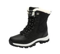 Générique Bottes de neige pour femmes du nord est, bottes de neige grande taille pour femmes, chaussures voyage en plein air épaisses en coton tige haute, mi Sandales Compensées Basses Blanches (37)