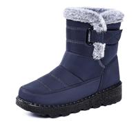 Générique Bottes de Neige pour Femmes élégantes épaisses Montantes Confortables Chaudes activités Plein air Semelle Ultime Hiver (Blue, 38)