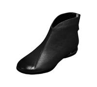 Générique Bottes De Pluie Cheville éTanches Talons Bas Vintage RéSistantes Boots DéContractéE Comfort Bottillons AntidéRapant Chaudes Hauteur Cheville Bottes Automne Bout Pointu FêTes Bottine