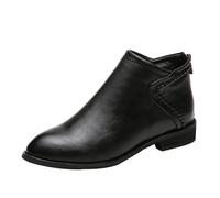 Générique Bottes De Pluie Cheville ImperméAble Talons Bas RéTro RéSistantes Boots Loisir Comfort Bottillons AntidéRapantes Chaudes Hauteur Cheville Bottes Automne Bout Pointu FêTes Bottine