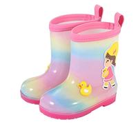 Générique Bottes de Pluie Enfant,Bottines Fille Garçon Chaussures Wellies Enfant Bottines en Caoutchouc Légères pour Enfants garçons et Filles adolescents adultes