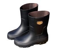 Générique Bottes De Pluie Femme Mi Mollet Bottes en Caoutchouc pour Femme - Peluche Fourrés - Demi-Hautes - Imperméables - Antidérapantes - Couleur Unie - Semelle Épaisse - Confortable