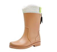 Générique Bottes De Pluie Femme Semi-compensées Botte Jardin Extérieure Jardinage Neige Extérieur Imperméables et antidérapantes Antidérapant Anti-Pluie Polyvalentes Chaussures