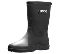 Générique Bottes De Pluie Homme Mi Haute Fashion - Boots Antidérapantes Imperméable Botte De Pluie Homme Caoutchouc Robuste Chaussure Décontracté Épaisse Chaussure De Travail Plein Air