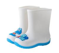 Générique Bottes De Pluie pour Enfants Et Femmes avec Bouche Élastique Semelles Texturées Antidérapantes Légères Et Confortables Chaussures De Pluie pour Élèves du Primaire (Sky Blue 28 Little Child)