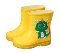 Générique Bottes De Pluie pour Enfants Et Femmes avec Bouche Élastique Semelles Texturées Antidérapantes Légères Et Confortables Chaussures De Pluie pour Élèves du Primaire (Yellow 28 Little Child)