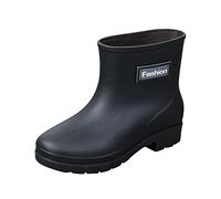Générique Bottes de Pluie pour Femme Courtes en Caoutchouc Antidérapantes Imperméables mi-Hautes Chaussures d'eau Chaudes Jardin Confortables l'extérieur, Le Jardinage