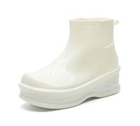 Générique Bottes de Pluie pour Femme Semi-compensées Chaussures Aquatiques Botte légantes Polyvalentes Confortable Plates la Marche, l'eau, l'extérieur