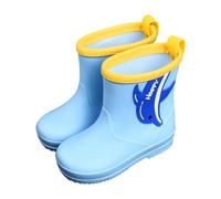 Générique Bottes de Pluie pour Filles mi-Mollet antidérapantes Confortables avec Motifs Enfants pour école Sorties Quotidiennes et activités extérieures (Blue, 25 Little Kids)