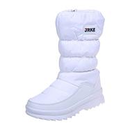 Générique Bottes d'hiver Femme Imperméables, Bottes de Neige Chaudes avec Fourrure Douce, Bottines Outdoor à Lacets Ajustables, Semelle Antidérapante Confortable pour Randonnée et Vie Urbaine
