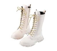 Générique Bottes et Bottines Fille de Cowboy à Lacets Bottine avec Fermeture Éclair Confortables à Bout Rond Mode Bottes d'hiver Classiques Botte de Combat Punk Confort
