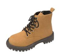 Générique Bottes Femelles Courte à Lacets plates Femme Boot Travail Confortable Imperméables Femme Bottine Souple Elégantes Chaudes Vintage Fashion bottines pour femmes classiques Moderne Automne