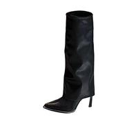Générique Bottes Femme Botte Cowboy Cuissardes Mi Hautes Bottines Classiques Chaussures Souple Confortables Santiags Western Vintage Bottine Moderne Automne Hiver Travail