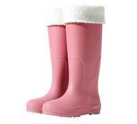 Générique Bottes Femme, Bottes De Pluie Caoutchouc Fourrées Femme Longues Bottines Et Chaudes Bottine Impermeable Antidérapan Chic Botte