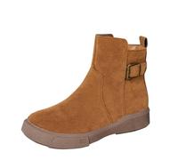 Générique Bottes Femme Courte Hautes À Talons Carrés Bottillons Femelles Elégantes Chaudes Vintage Bottes Femelles Fashion Casual Moderne Femelles Bottillon Imperméables Souple Travail