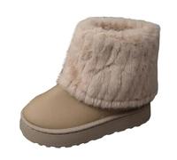 Générique Bottes Femme Hiver Chaussons d'hiver Hautes Chevilles pour Femmes en Fourrure Douce Mi-Vellet Bottes de Neige Bottines Femme Mode Semelle Épaisse Doublure Chaude Antidérapantes