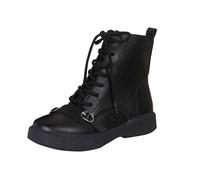 Générique Bottes Femme Mi-Mollet à Lacets Rond Bottillons Femme Couleur unie Tige large Travail Moderne Botte Femelles Confortable Imperméables Souple Femmes Bottes Elégantes Casual Vintage