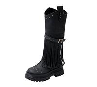 Générique Bottes Femme Santiags Vintage Chaussures Classiques Botte Cowboy Moderne Western Bottines Souple Cuissardes Mi Hautes Bottine Confortables Travail Automne Hiver