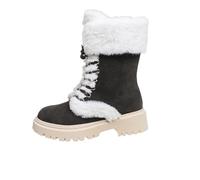 Générique Bottes Femmes Chaussures Doublure Chaude Hiver en PU Cuir Souple Bottines Plats Boots Cavalière Larges Bottes Équestres Botte Western Tendance Chaussures Boots d'hiver Boot de Loisirs