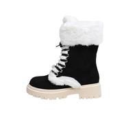 Générique Bottes Femmes Chaussures Doublure Chaude Hiver en PU Cuir Souple Bottines Plats Boots Cavalière Larges Bottes Équestres Botte Western Tendance Chaussures Boots d'hiver Boot de Loisirs