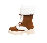 Générique Bottes Femmes Chaussures Doublure Chaude Hiver en PU Cuir Souple Bottines Plats Boots Cavalière Larges Bottes Équestres Botte Western Tendance Chaussures Boots d'hiver Boot de Loisirs