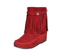 Générique Bottes Femmes Courte plates Frange Chaussures de botte pour femme Elégantes Confortable Chaudes Vintage Femmes Bottine Souple classiques Bottillons Femme Moderne Automne Hiver