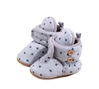 Générique Bottes Fille Neige Enfant Bottines Hiver Chaudes D'Équitation Mi-Mollet Desert Boots Garçon Chaussures D'Hiver Botte Garcon Fermeture Éclair Latérale Coupe-Vent (Grey,20.5)