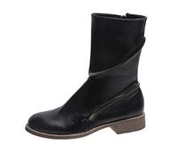 Générique Bottes Hautes Femme Hiver Chaud Botte Mollets Larges Femmes Boots de Trekking Outdoor Confortable Chaudes Boots Equitation Vintage Cuissardes Femme Automne et Hiver Chaud Chaussures Bottes