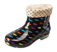 Générique Bottes imperméables pour Femme,Bottes de Pluie Semi-compensées Botte Jardin Pratiques Neige Extérieur légantes Polyvalentes Légères et Transparentes la Marche, l'eau, l'extérieur