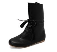 Générique Bottes Médiévales Renaissance Homme - Style Rétro Punk Chevalier - Souples et Confortables - Semelle Plate