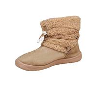 Générique Bottes Neige Femme,Bottes Montantes DéContractéEs pour L'Automne Et L'HiverBottines à Semelle en Caoutchouc Durable pour Un Confort Optimal MêMe dans La Neige(Khaki 38)