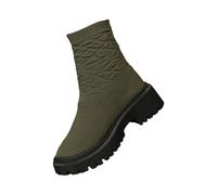 Générique Bottes Plateforme Mi-Mollet pour Femme Bout Rond Bottine Plateforme Antidérapante Botte Mollets Fins Boot Décontracté Couleur Unie Chaussure Outdoor Bottine Footwear Santiags Femme Mi Haute