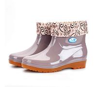 Générique Bottes Pluie Femme,Bottes Imperméables Chaussures Aquatiques pour Femme de Tendance l'extérieur Légères et Transparentes La Boue Toutes Les Saisons
