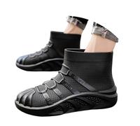 Générique Bottes Pluie Imperméables Homme et Femme,Bottes Original Antidérapant Securite avec Embout Acier Courtes Couleur Unie Semelle intérieure d'équitation légantes pour l'équitation