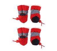 Générique Bottes pour Chiens Imperméables en Peluche Rouge Bande Élastique pour Ajustement, Protection Antidérapante pour Sports et Courses de Chiens