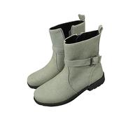 Générique Bottillon Femme basses à boucles plates Femelles Botte loisirs Cowboy Mode Bottes Femme Automne Hiver Chaudes cuir véritable Femmes Boot Confortable Souple Elégantes Imperméables