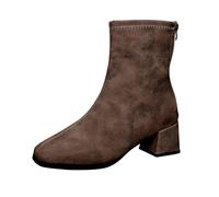 Générique Bottillons Femme Courte neige fermeture éclair Bottes Femelles Tige large Travail Moderne Confortable Femme Boots Imperméables Souple Chaudes bottines pour femmes Elégantes Casual Vintage