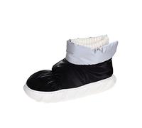 Générique Bottillons Femme neige Courte plates Rond Bottes pour femme Chaudes Souple rétro Cowboy Femmes Boot Casual Moderne Tige large Femelles Botte Couleur unie Elégantes Imperméables