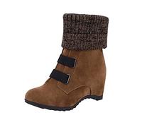 Générique Bottine De Neige Femme Vintage EléGante Bottillon Loisir Comfort Boot Coupe-Vent AntidéRapantes Boots Talon Plateforme Hauteur Cheville Chaussures Concerts ExtéRieur Bottillons Automne