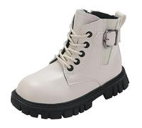 Générique Bottine Fille Chaudes et Confortables Bottes Enfant Antidérapantes avec Fermeture Éclair Latérale, Chaussures à la Mod