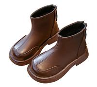 Générique Bottine Fille Courte Confortable,Bottines Confortables Chaussures Barefoot Garçon Chaud Bottes Confort Botte De Neige Bottines Marron Boots Outdoor Taille (Brun,34)