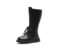 Générique Bottine Fille Courte Confortable,Fille Avec Zip Confortables Doublure Chaude Chaussures Chaud Bottes Confort Et Bottines Garçon Talon Fourrure Souple Boots (Le noir,35)